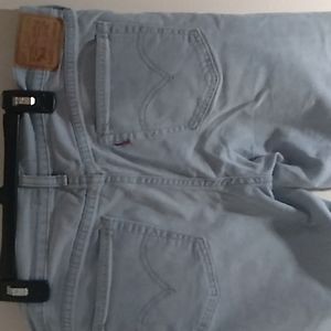 Low rise light blue jeans